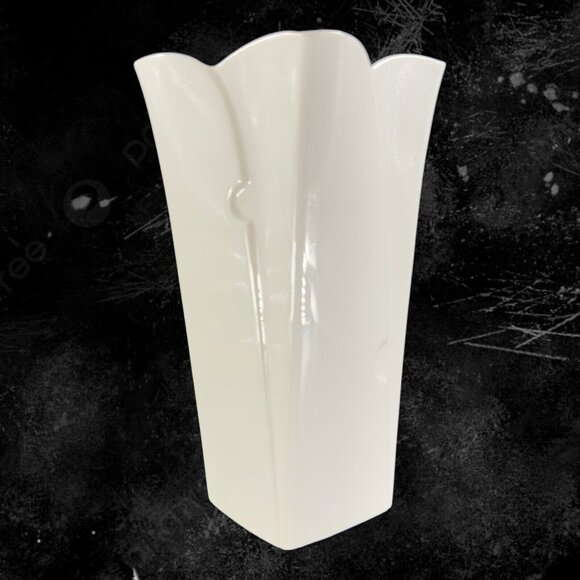 Vintage Rosenthal Thomas Germany Porcelain Vase MCM White Ceramic Marked VTG - Picture 1 of 12